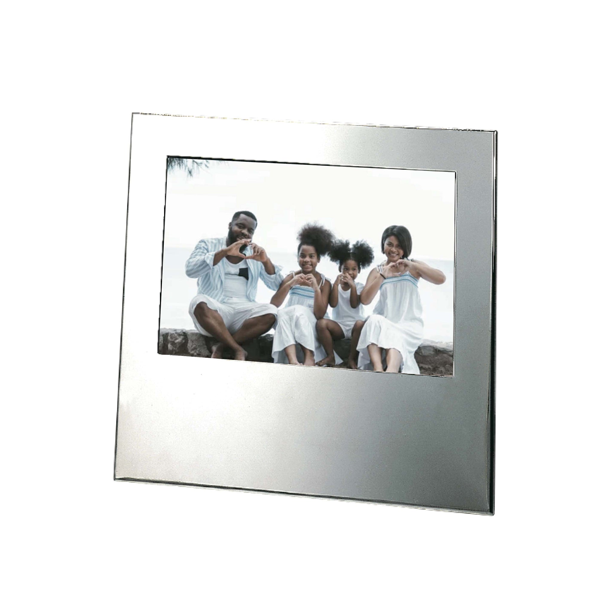 Silhouette Design Frame, Holds 4" X 6" Photo With Large Engraving Area-0