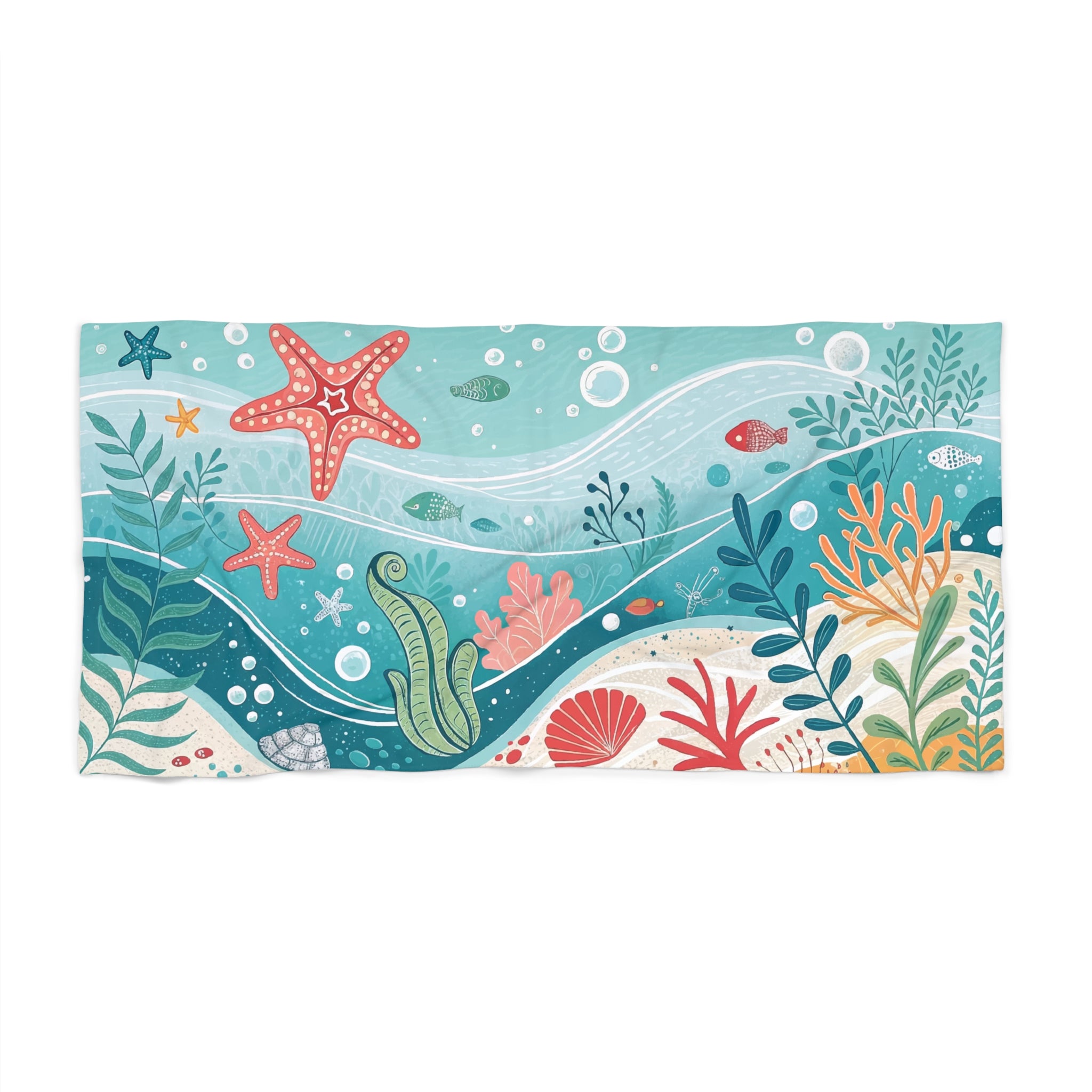 Tropical Ocean Scene Beach Towel - Perfect for Summer Fun and Relaxation
