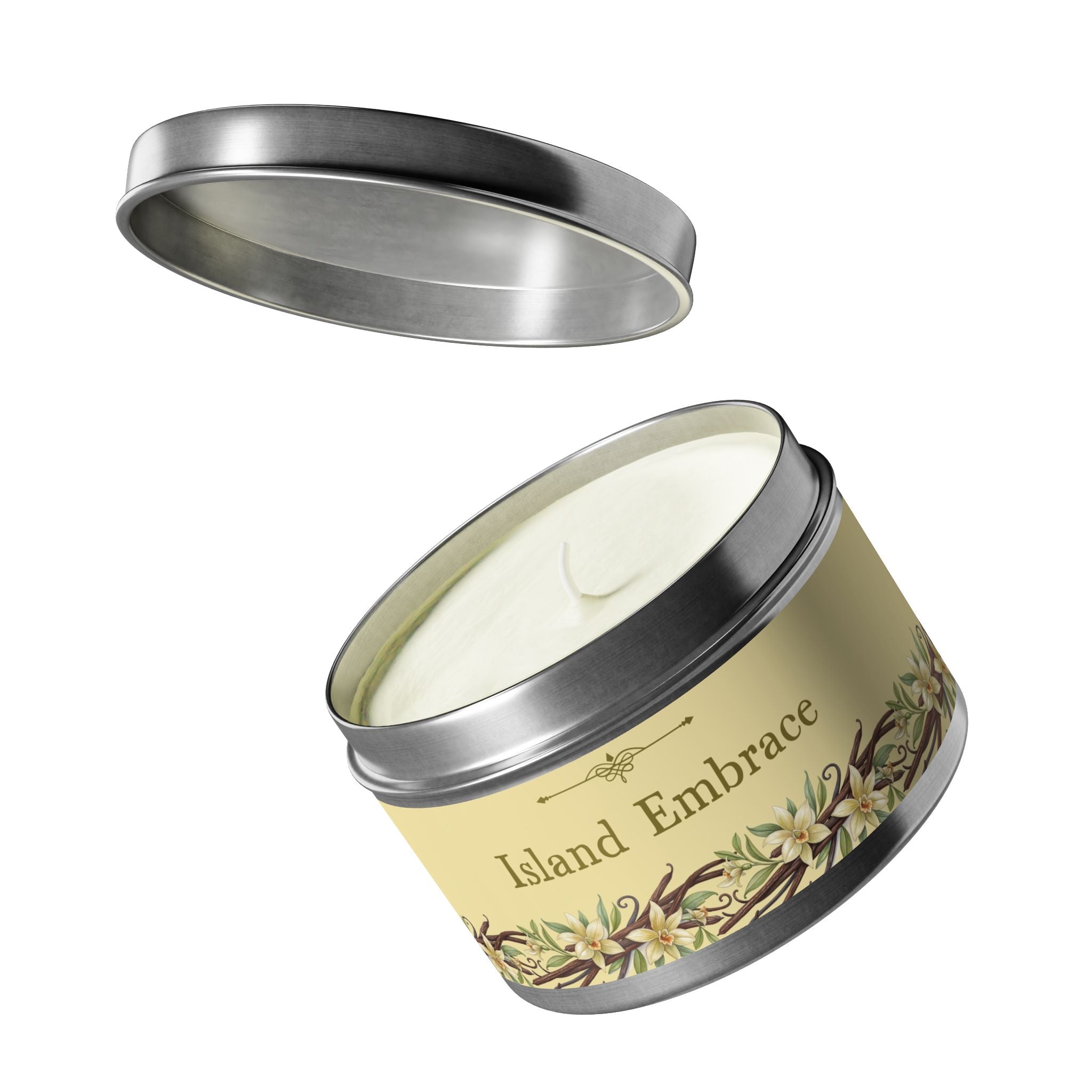 Island Embrace Scented Tin Candle - Cozy Home Decor for Relaxation & Gift Giving