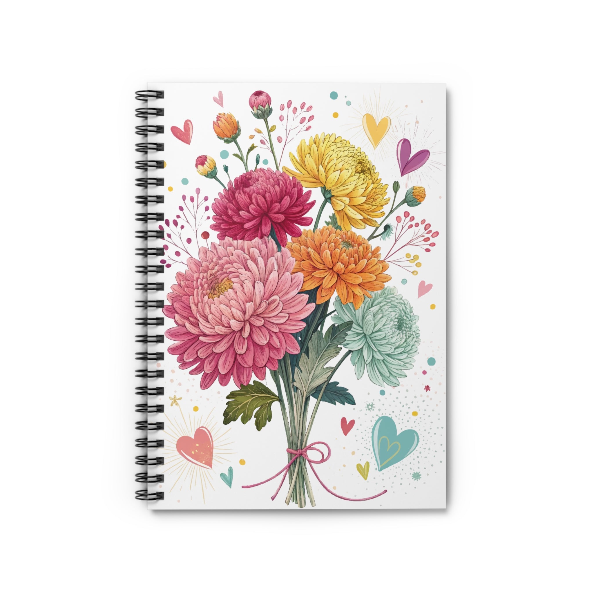 Floral Spiral Notebook - Ruled Lines for Creative Minds