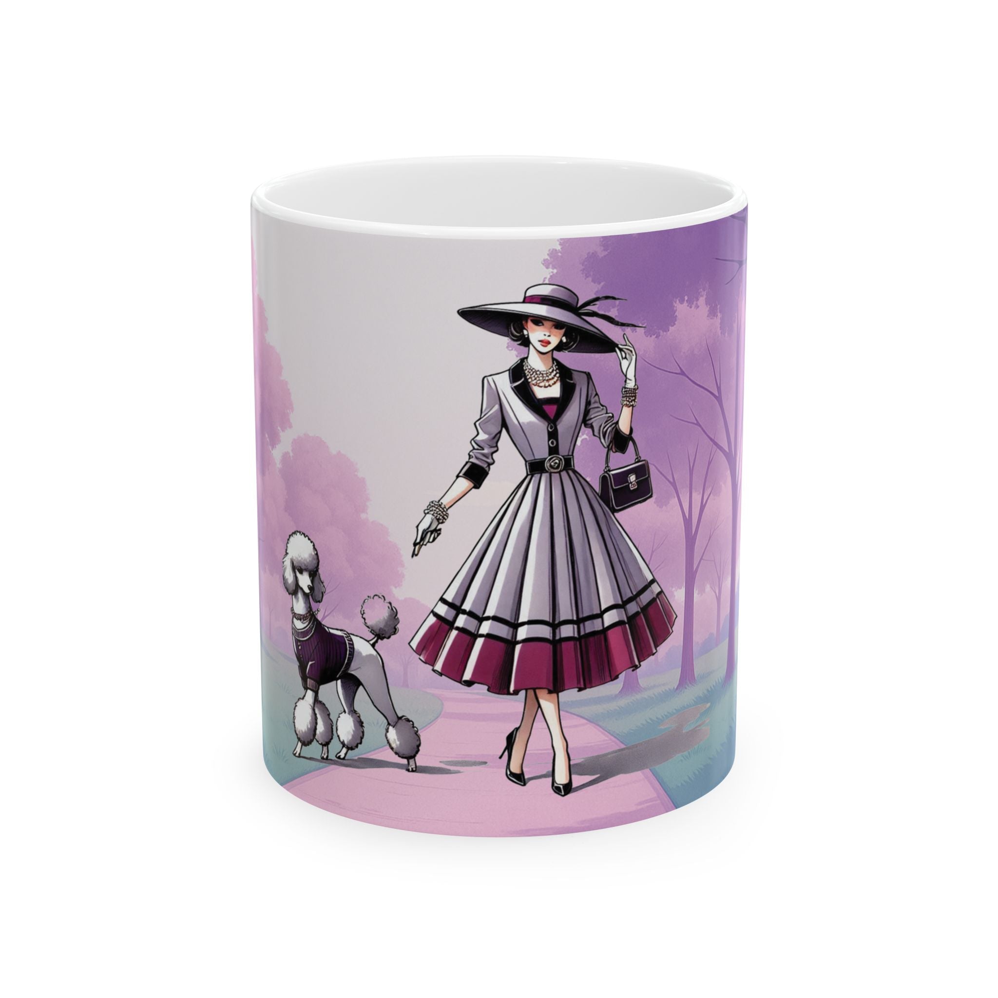 Lady And The Poodle Luxury Ceramic Mug - 11oz