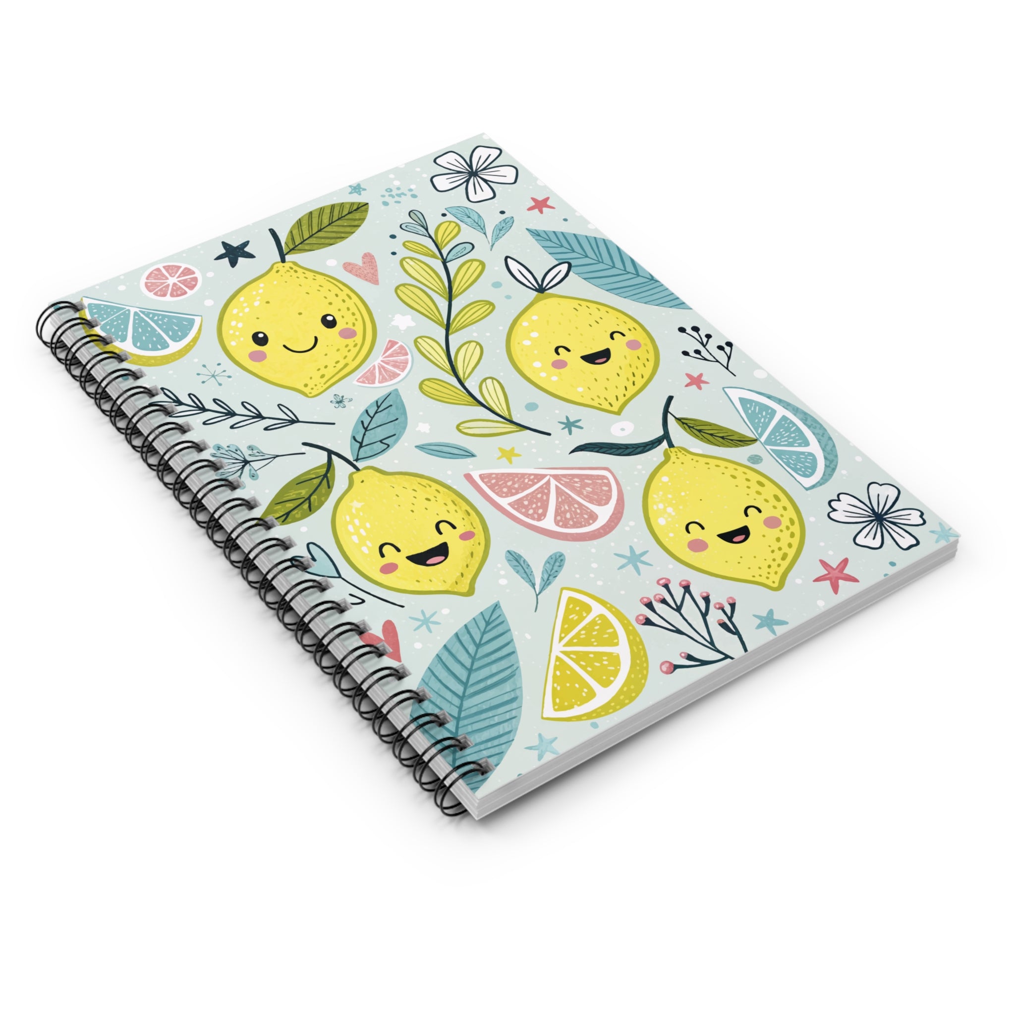 Cute Lemon Spiral Journal