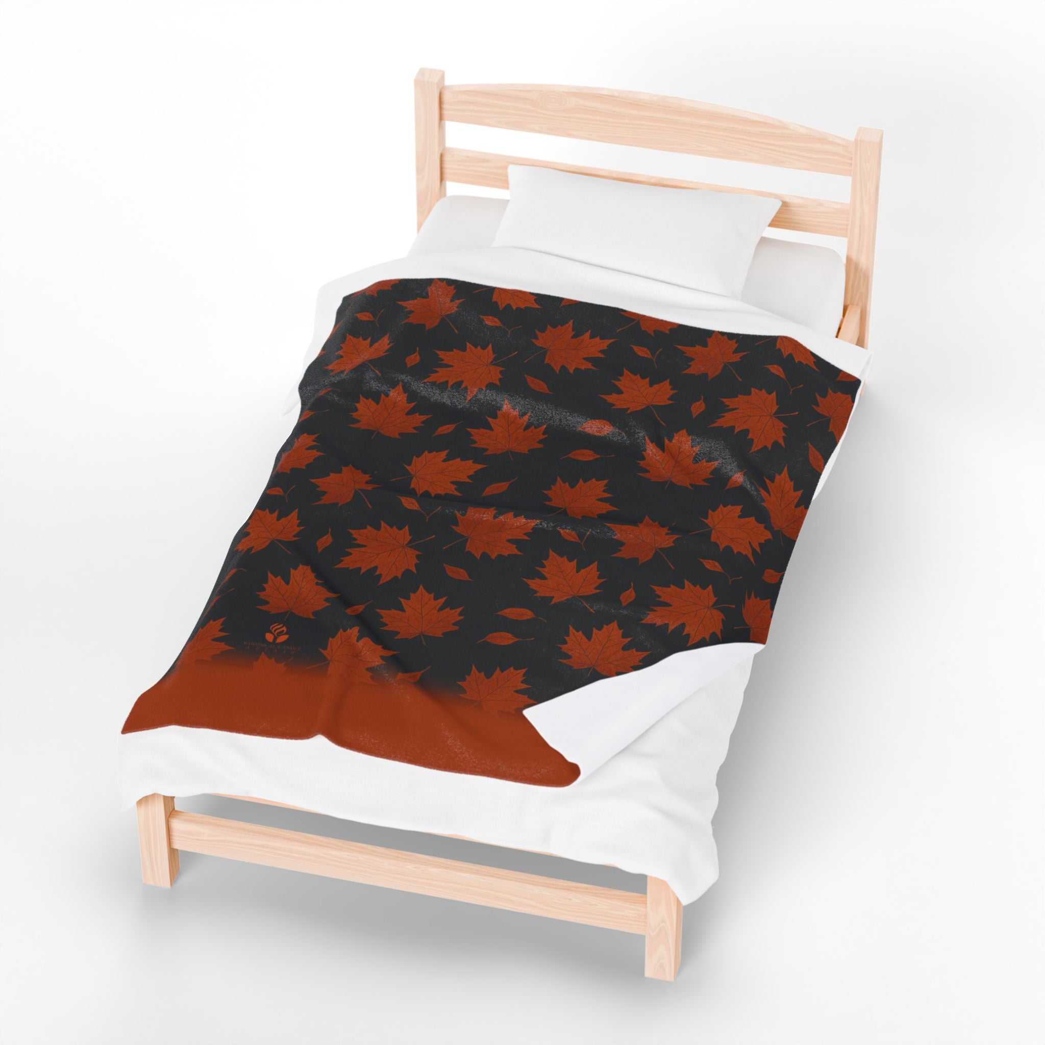 Autumn Maple Leafs Plush Blanket