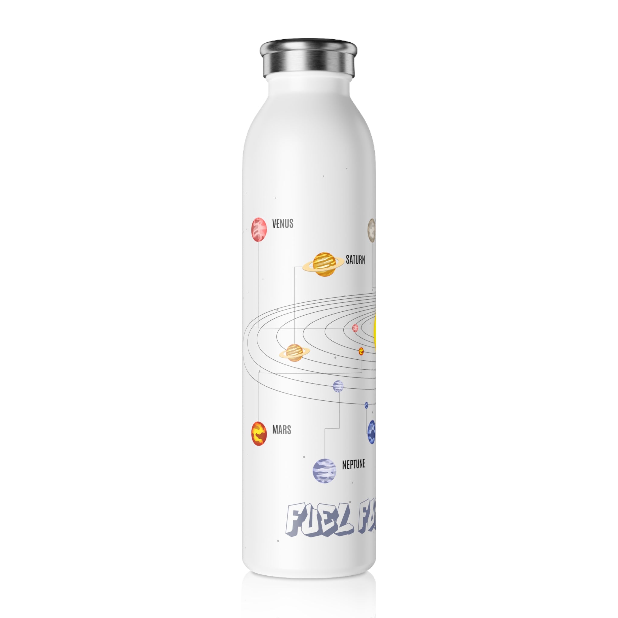 Solar System Slim Water Bottle - Fuel for Space Adventures