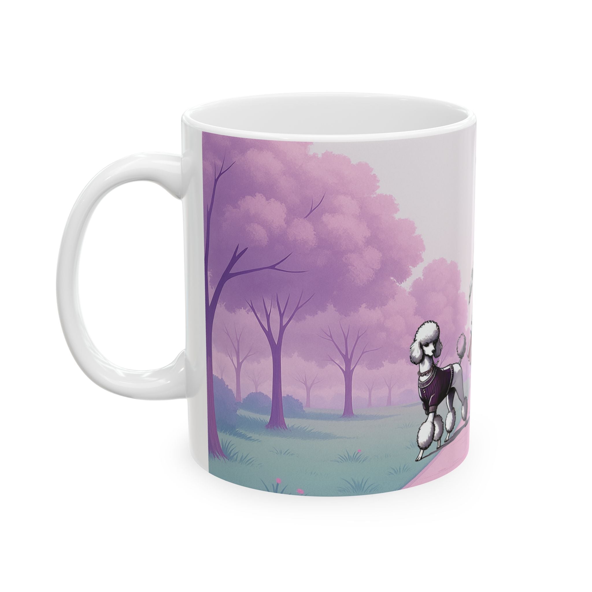 Lady And The Poodle Luxury Ceramic Mug - 11oz