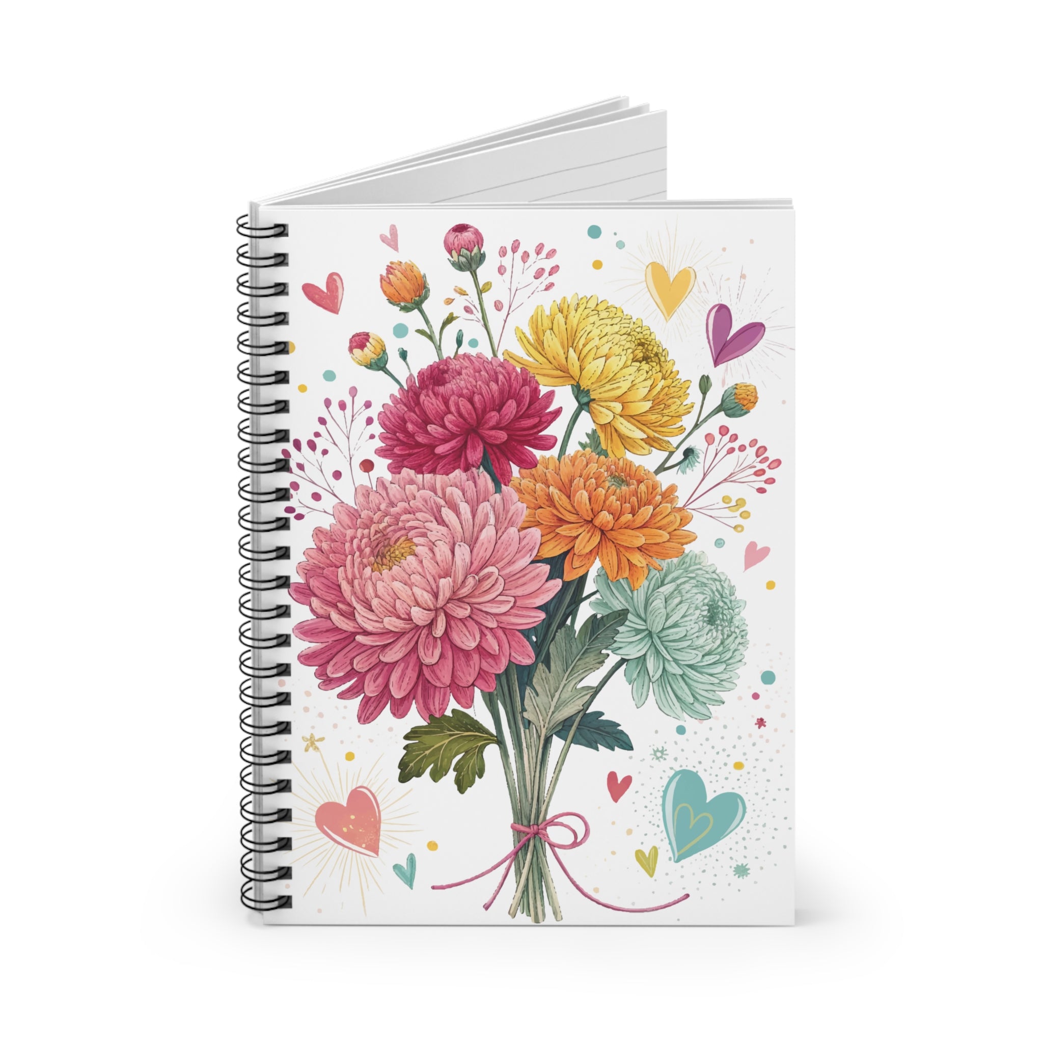 Floral Spiral Notebook - Ruled Lines for Creative Minds