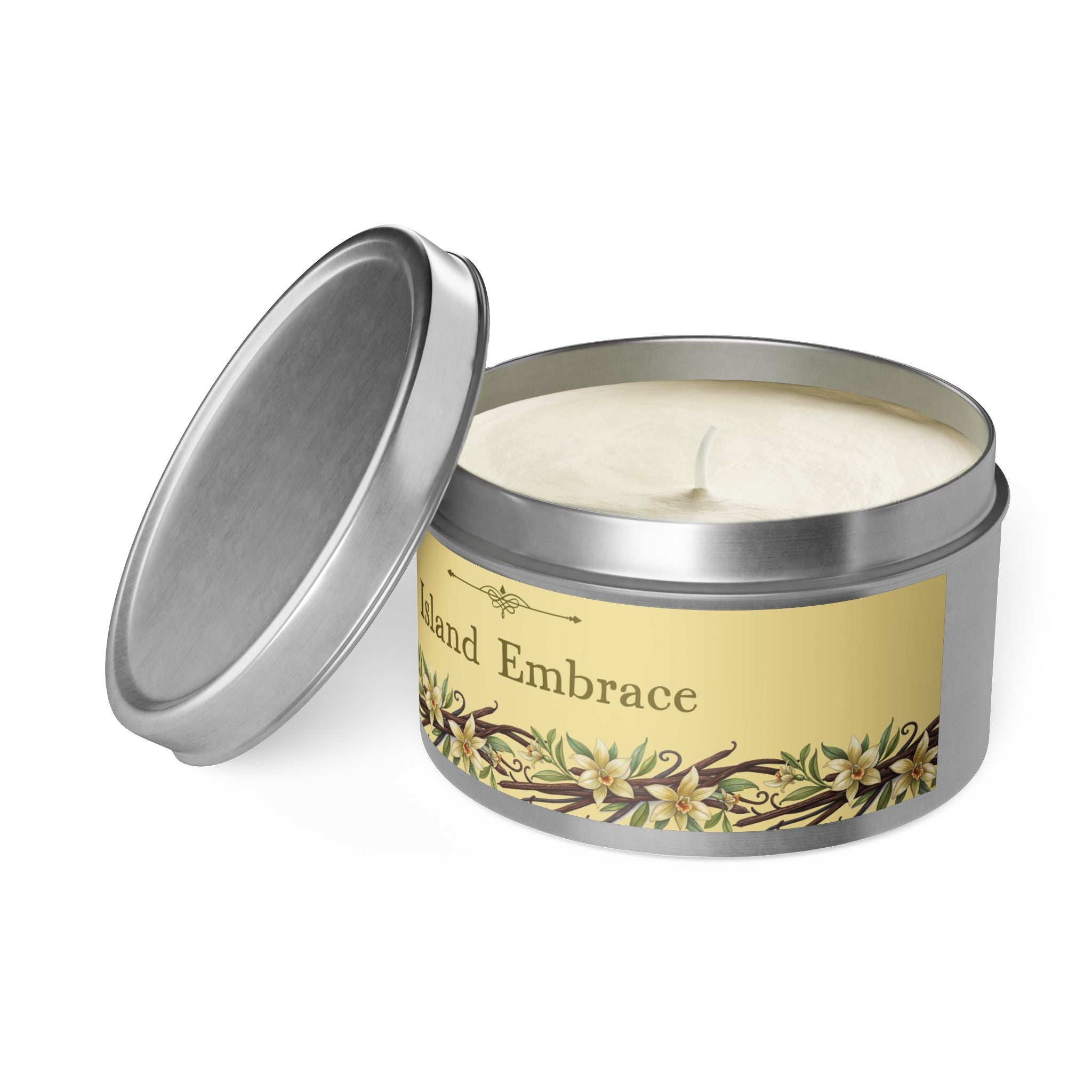 Island Embrace Scented Tin Candle - Cozy Home Decor for Relaxation & Gift Giving