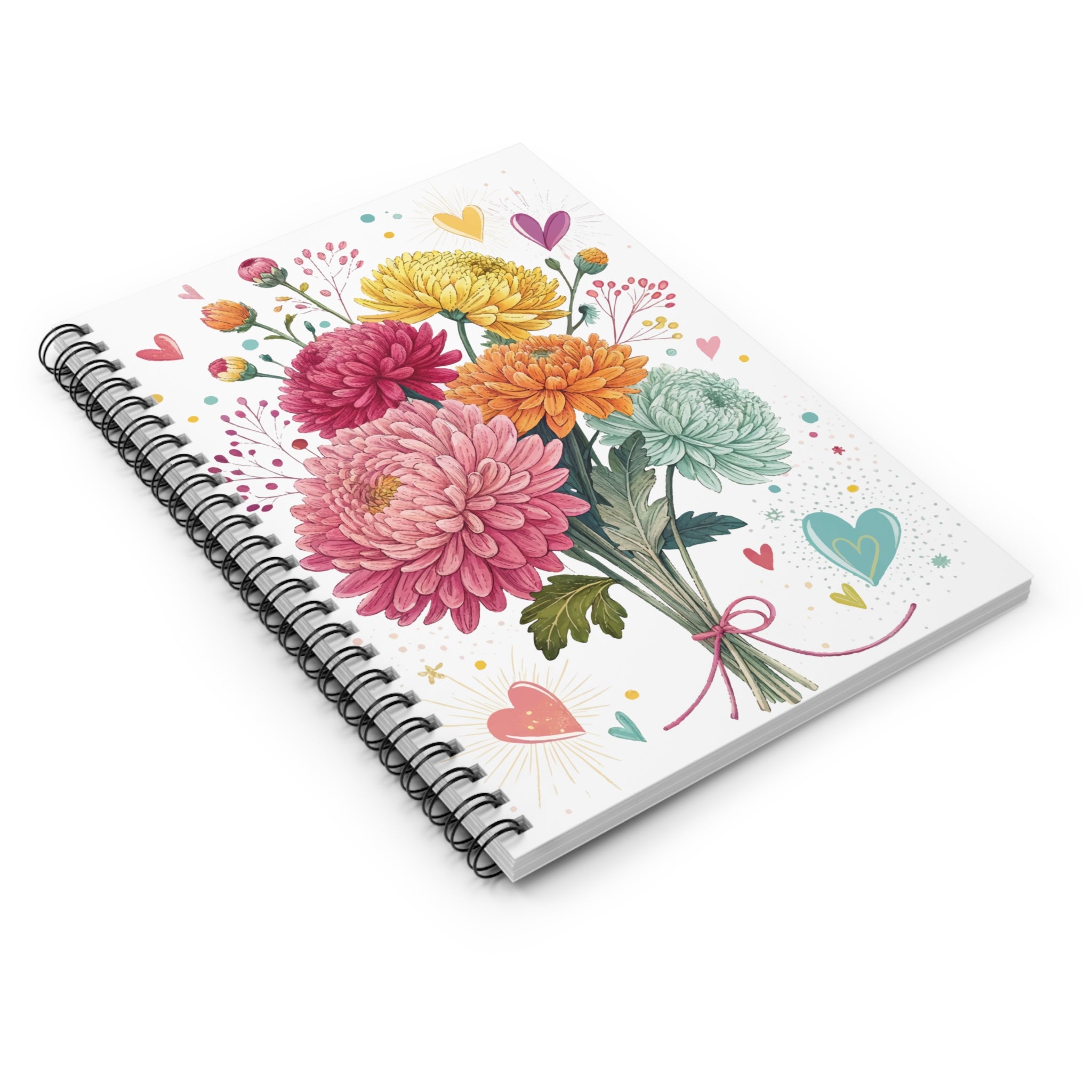 Floral Spiral Notebook - Ruled Lines for Creative Minds