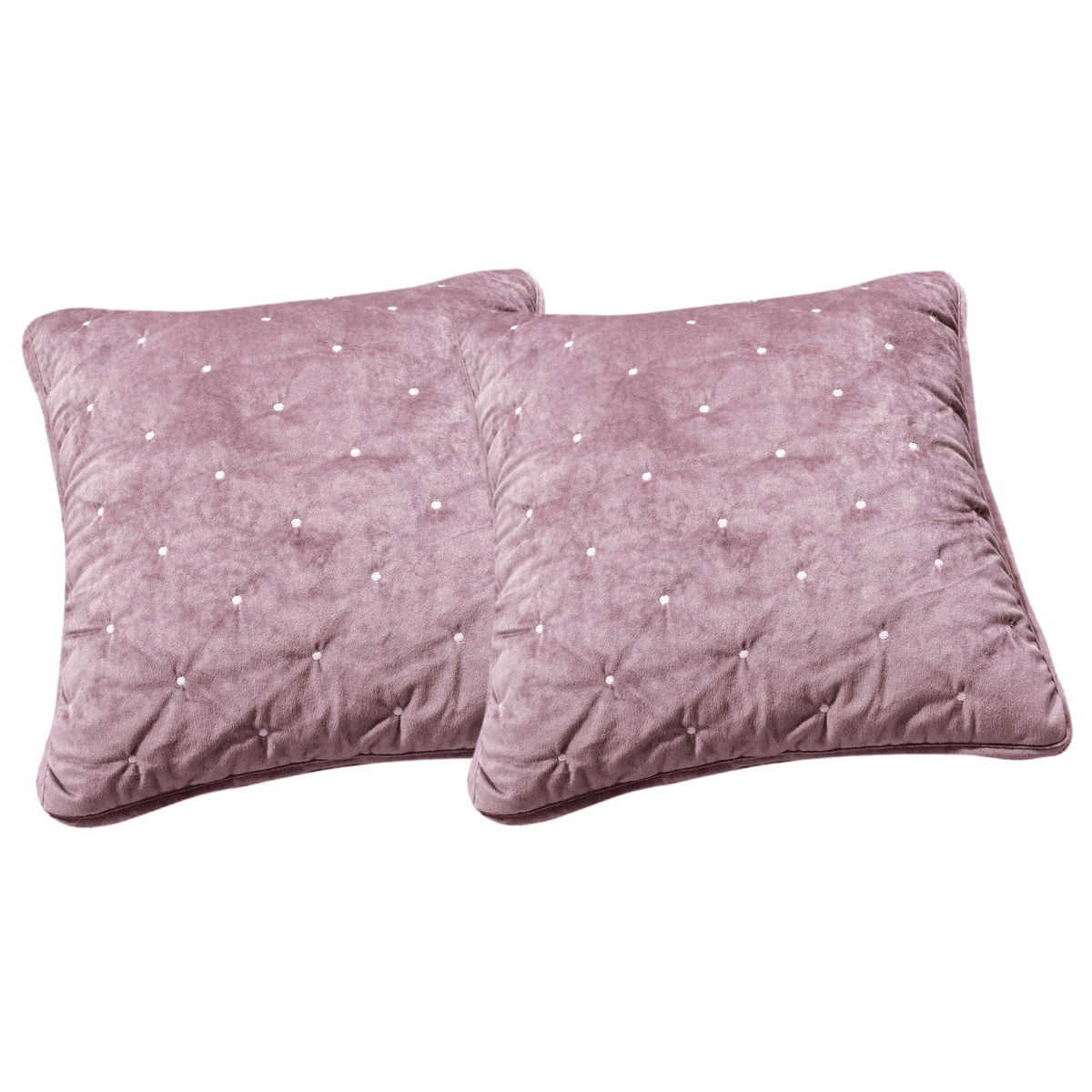 Tache Velvet Dreams Purple Mauve Plush Diamond Tufted Cushion Covers / Euro Sham (JHW-853P)-5