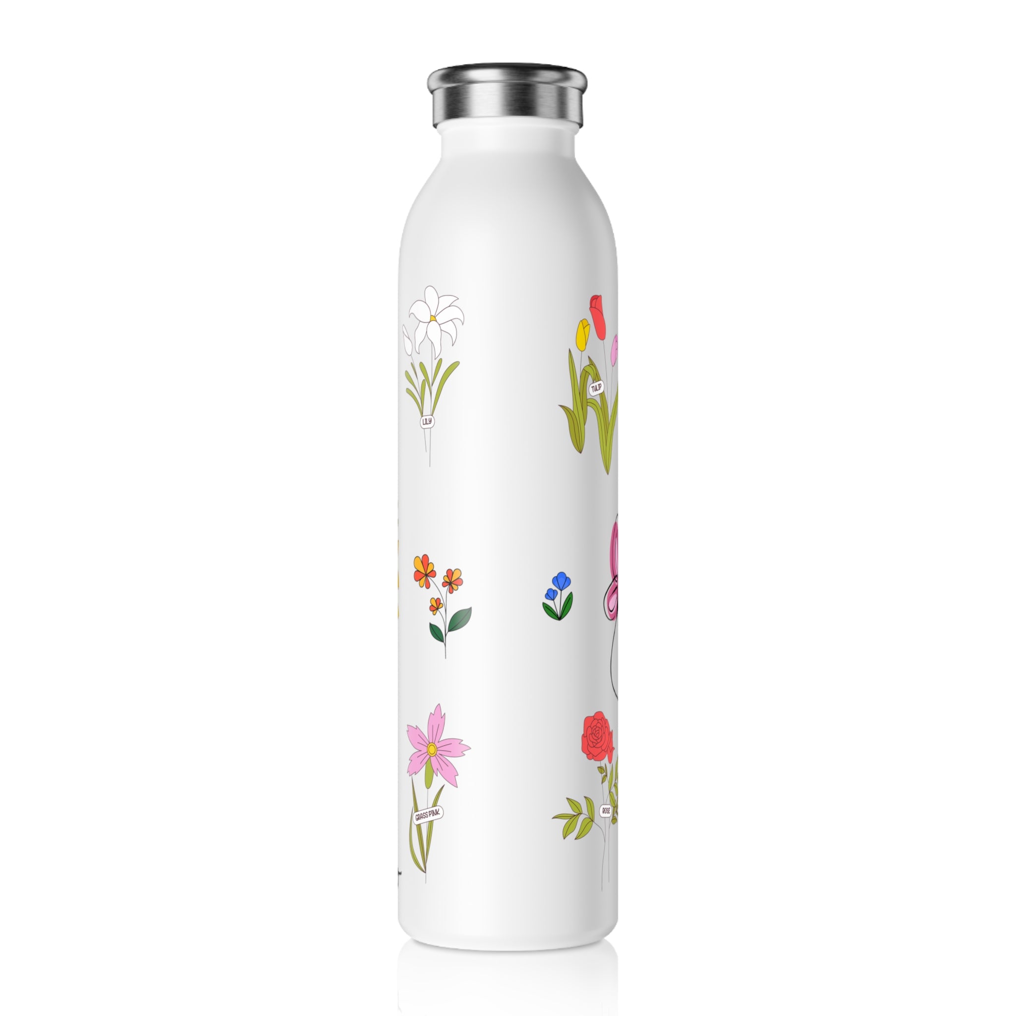 Blossom Sip! Slim Water Bottle - Perfect for Spring and Eco-Friendly Hydration