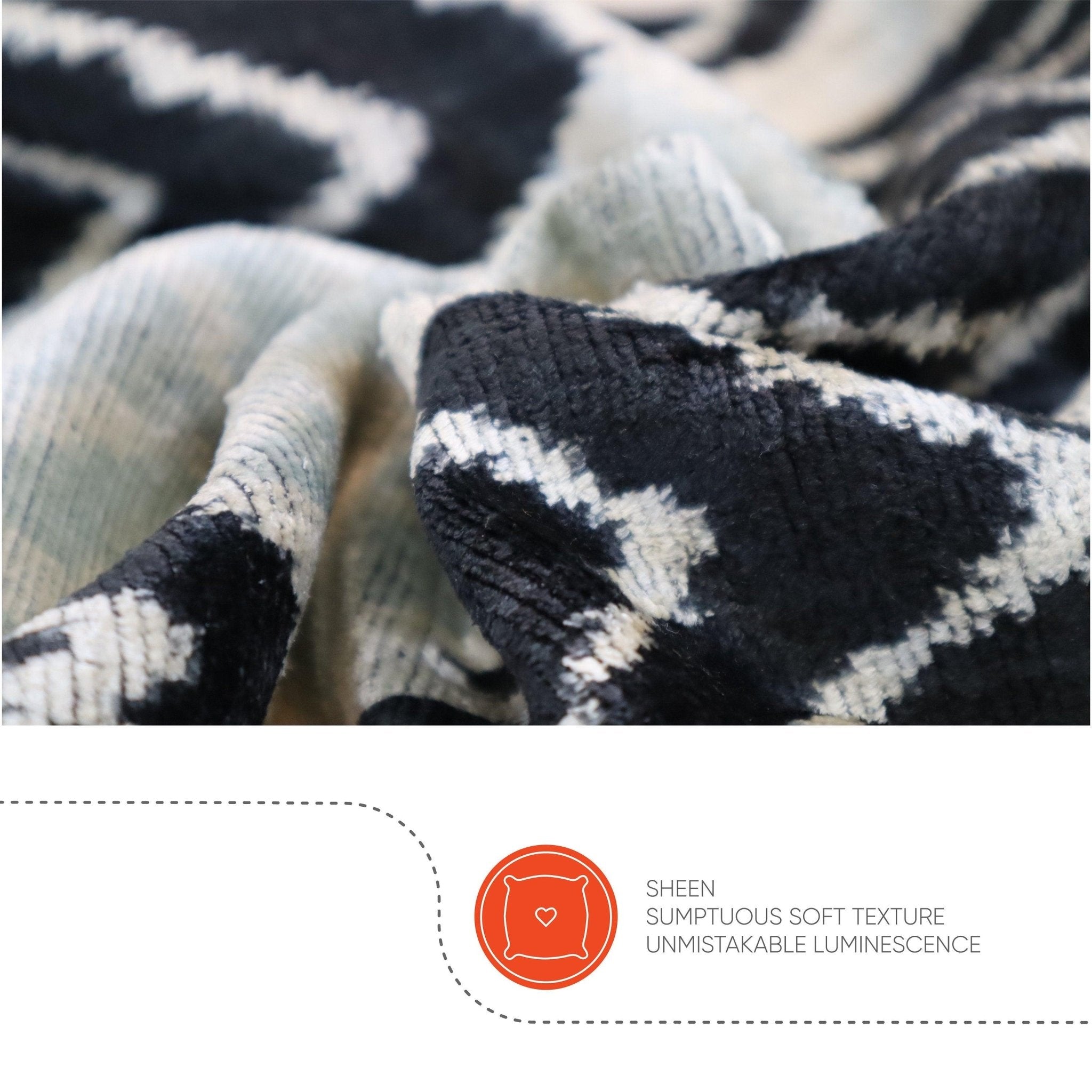 Canvello Handmade Luxury Black Silk Pillows - Set of 2 | 18x18 |-4