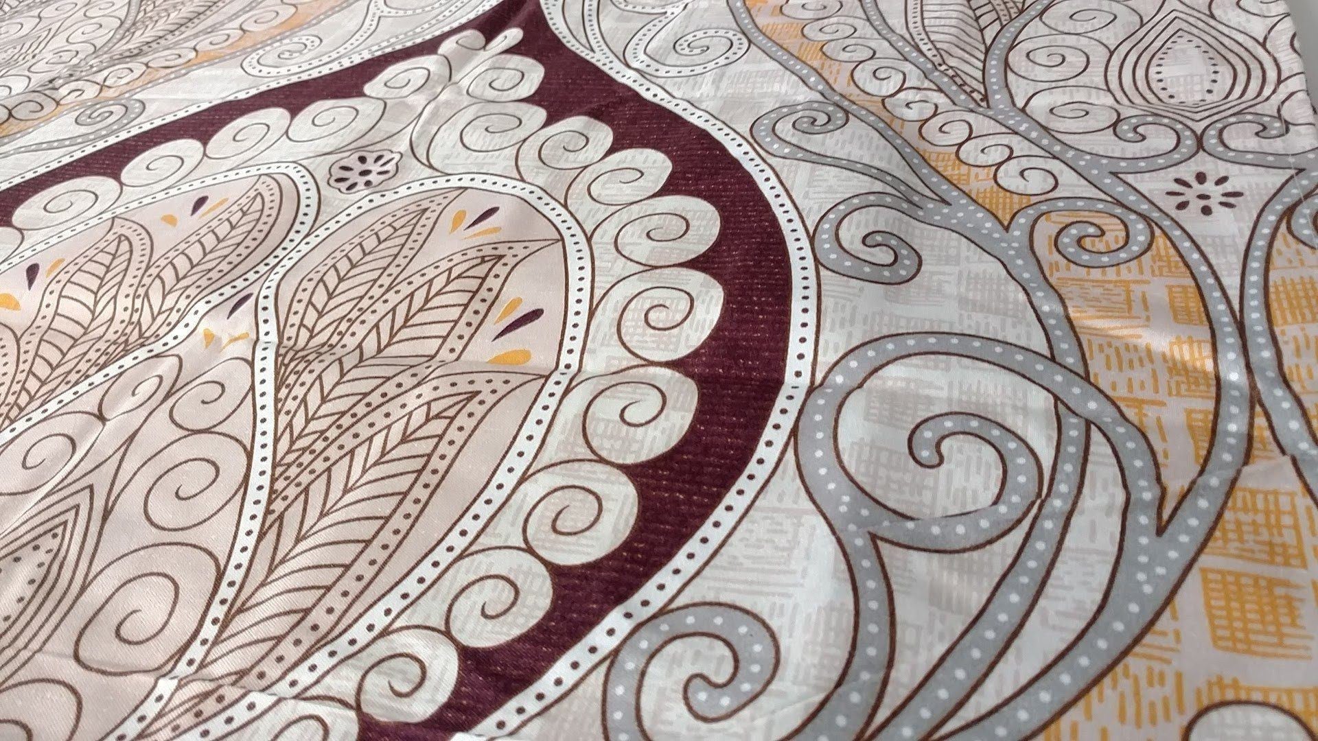 Tache Maroon Mandala Damask Duvet Cover Set Twin (2131)-3