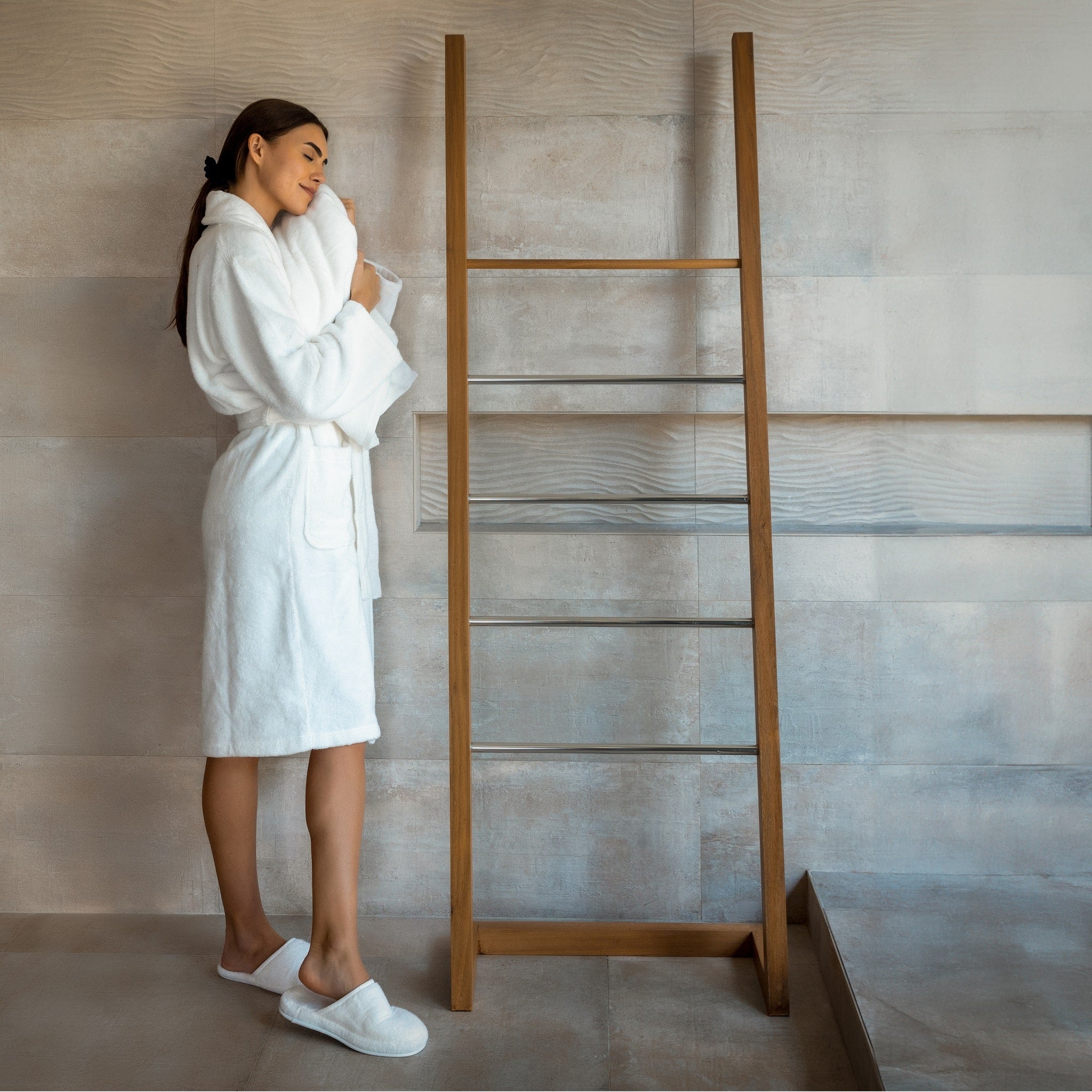 Luxury Organic Bathrobe & Slipper Set-3