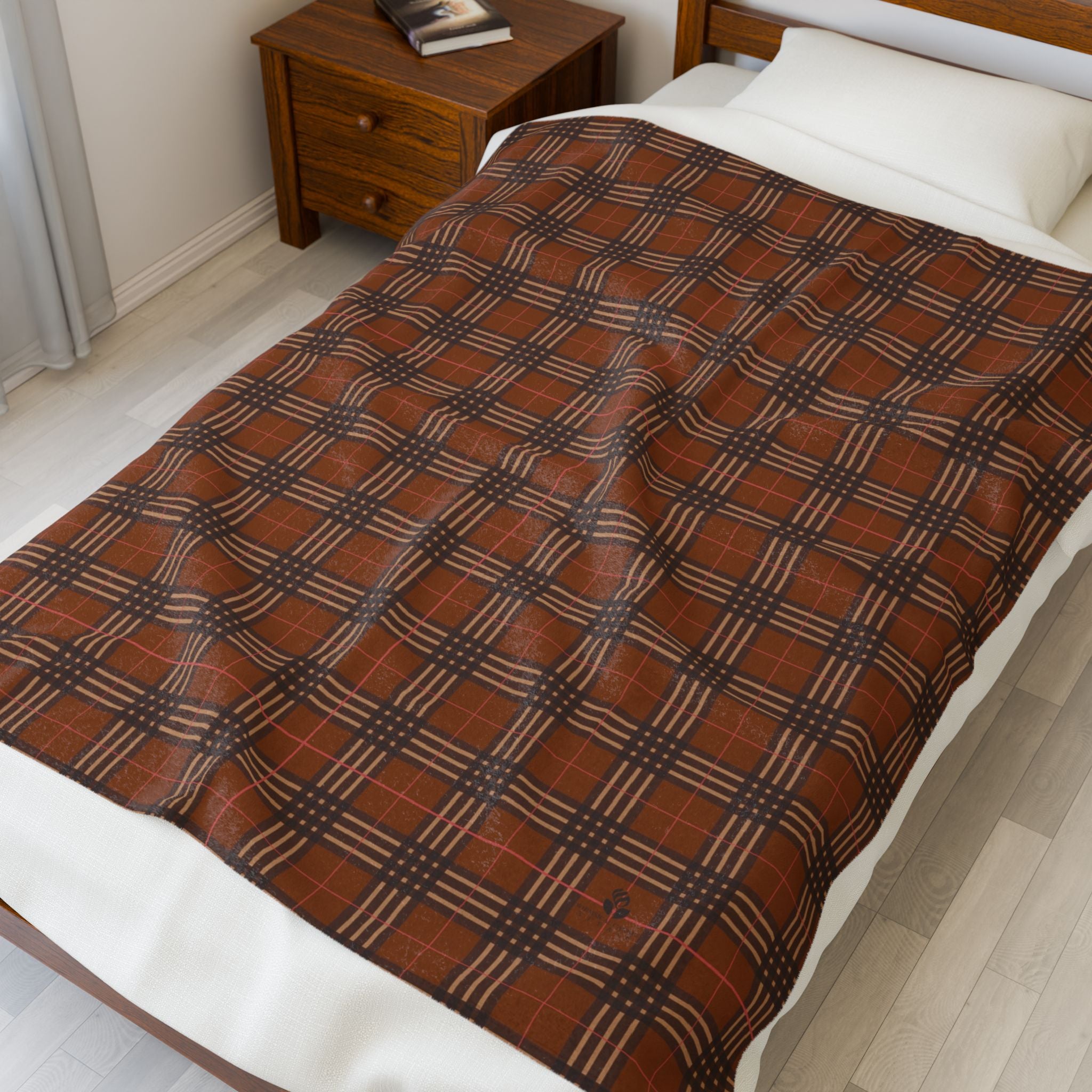 Plush Blanket - Saddle Brown Autumn Cozy Throw