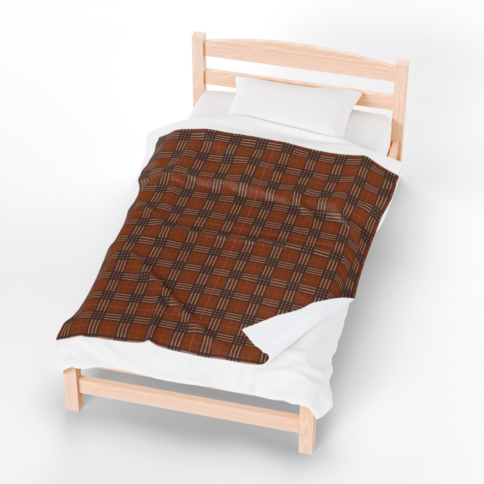Plush Blanket - Saddle Brown Autumn Cozy Throw