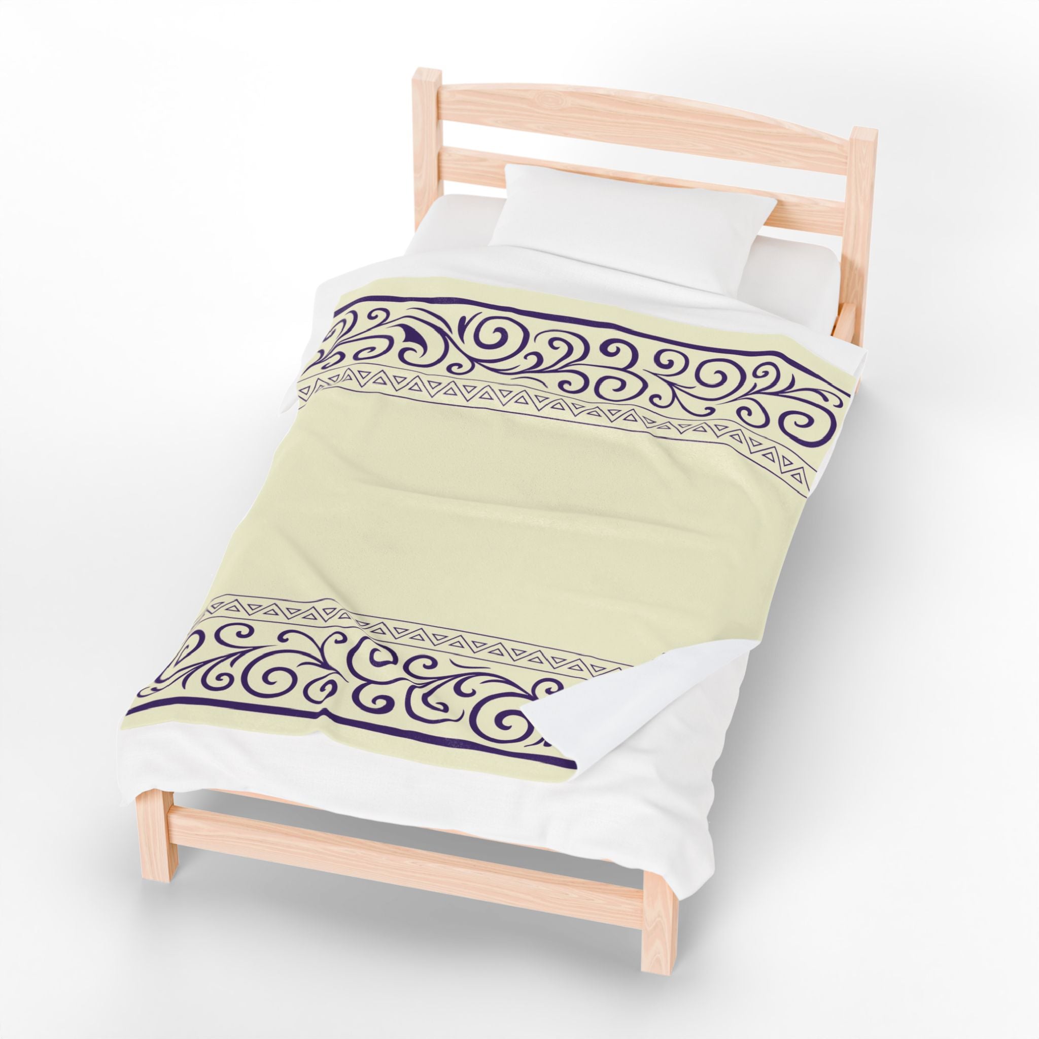 Lotus Scroll Throw Blanket