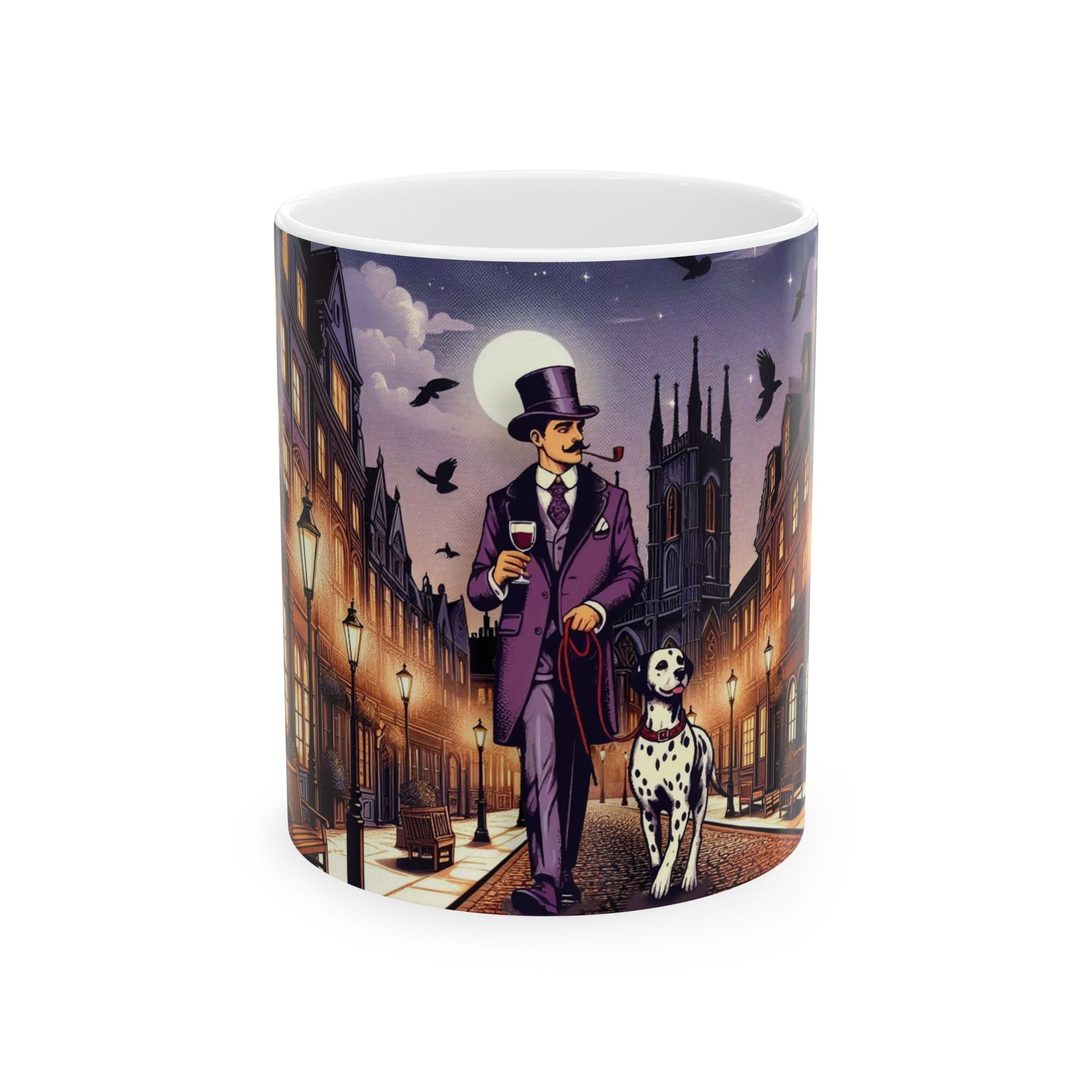 Gentleman And His Dog Luxury Ceramic Mug - 11oz