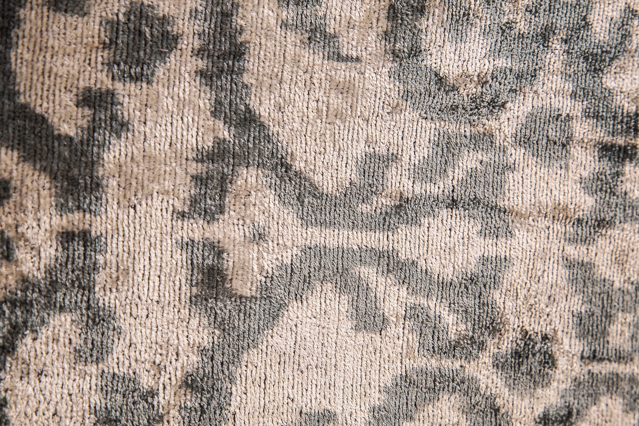 Elegant Handmade Silk Velvet Throw Pillow - 16x24, Taupe and Gray Luxury Cushion with Down Feather Insert-4