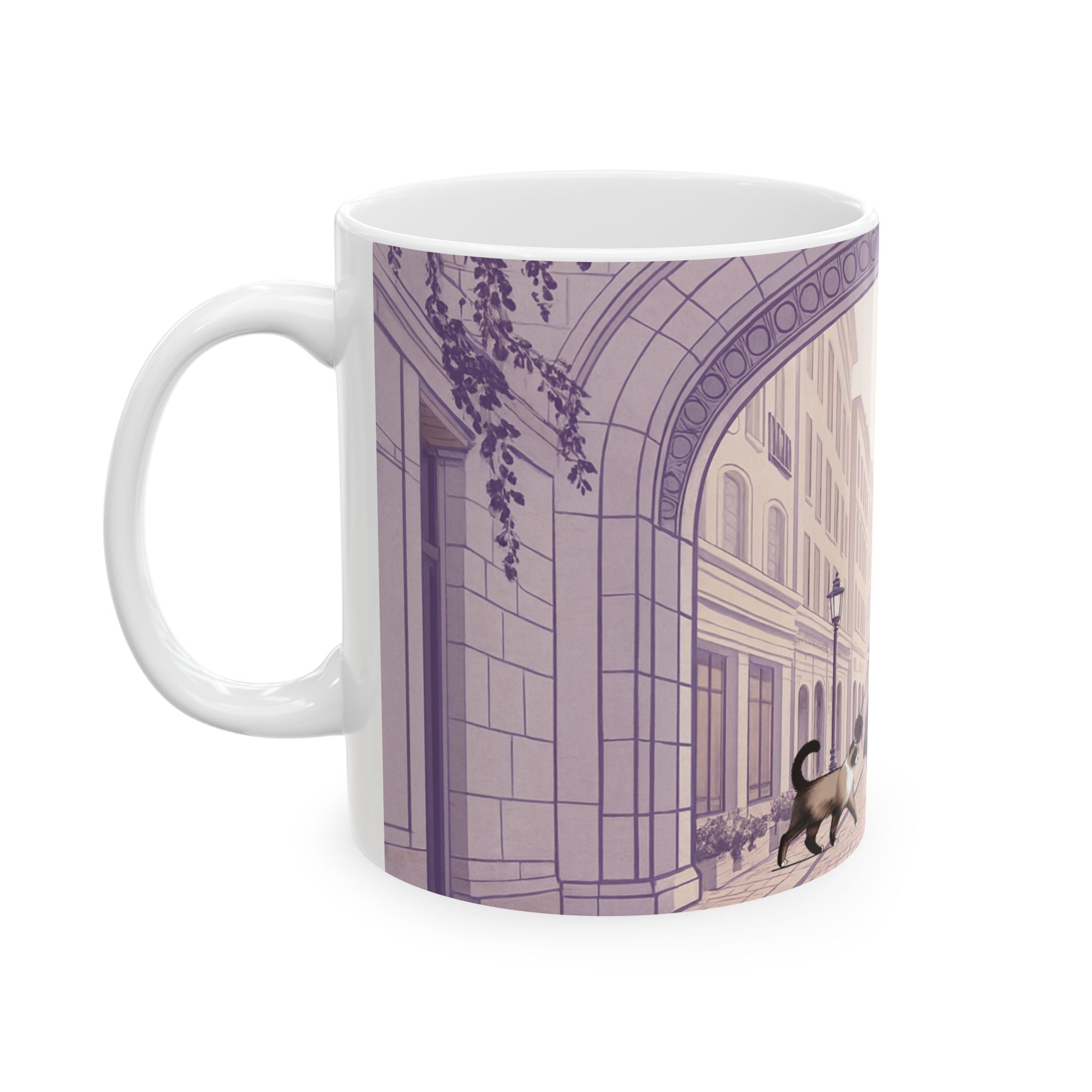 Lady And The Cat Luxury Ceramic Mug - 11oz