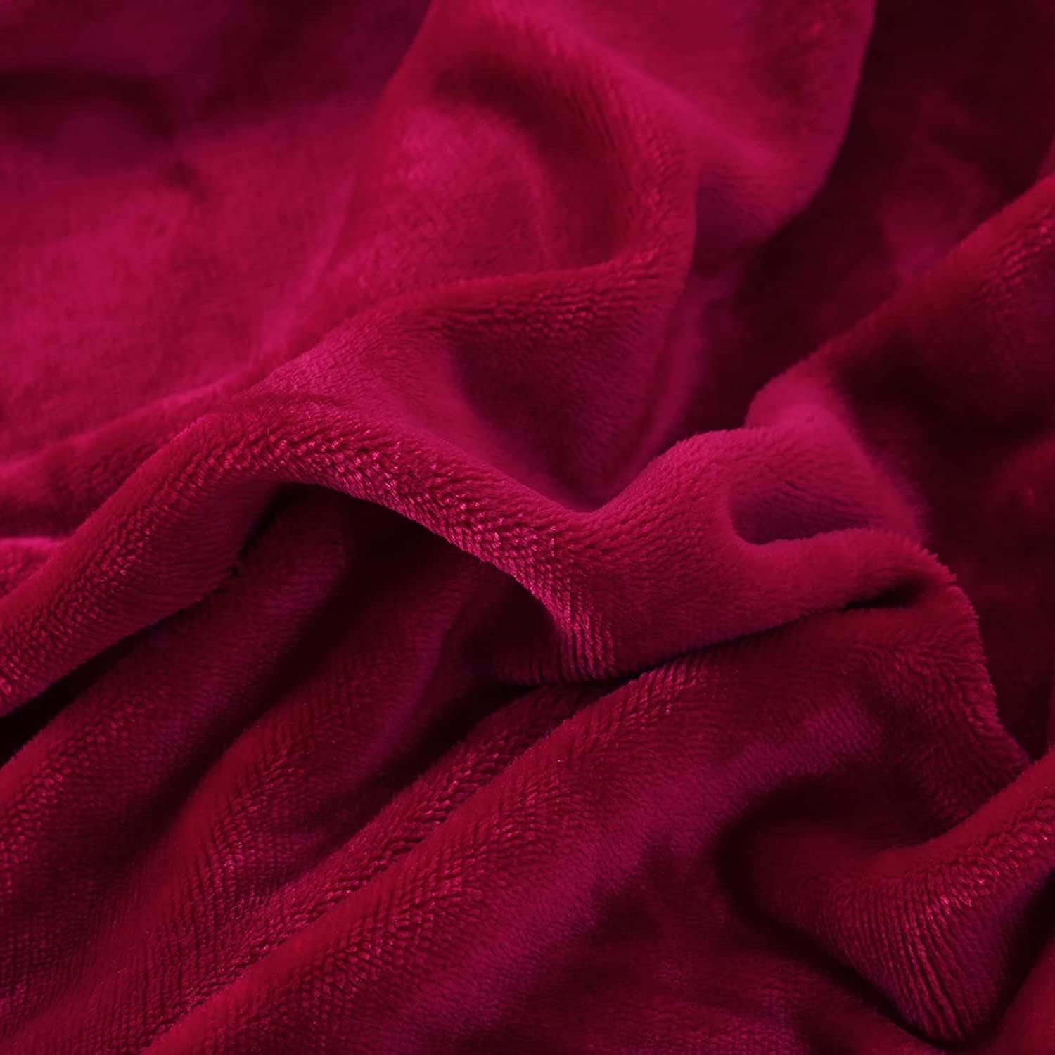 Tache Holiday Red Microfleece with Sherpa Back Throw Blanket (HRDMF)-1