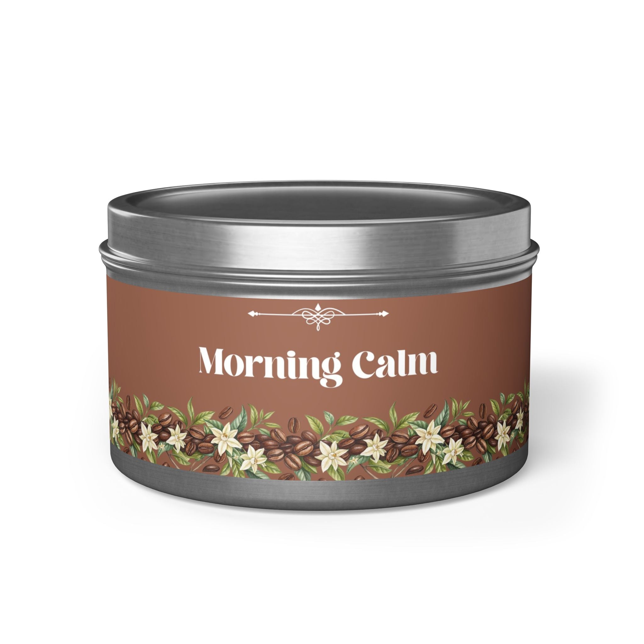 Morning Calm Tin Candle - Aromatic Coffee & Floral Scented | Perfect for Relaxation