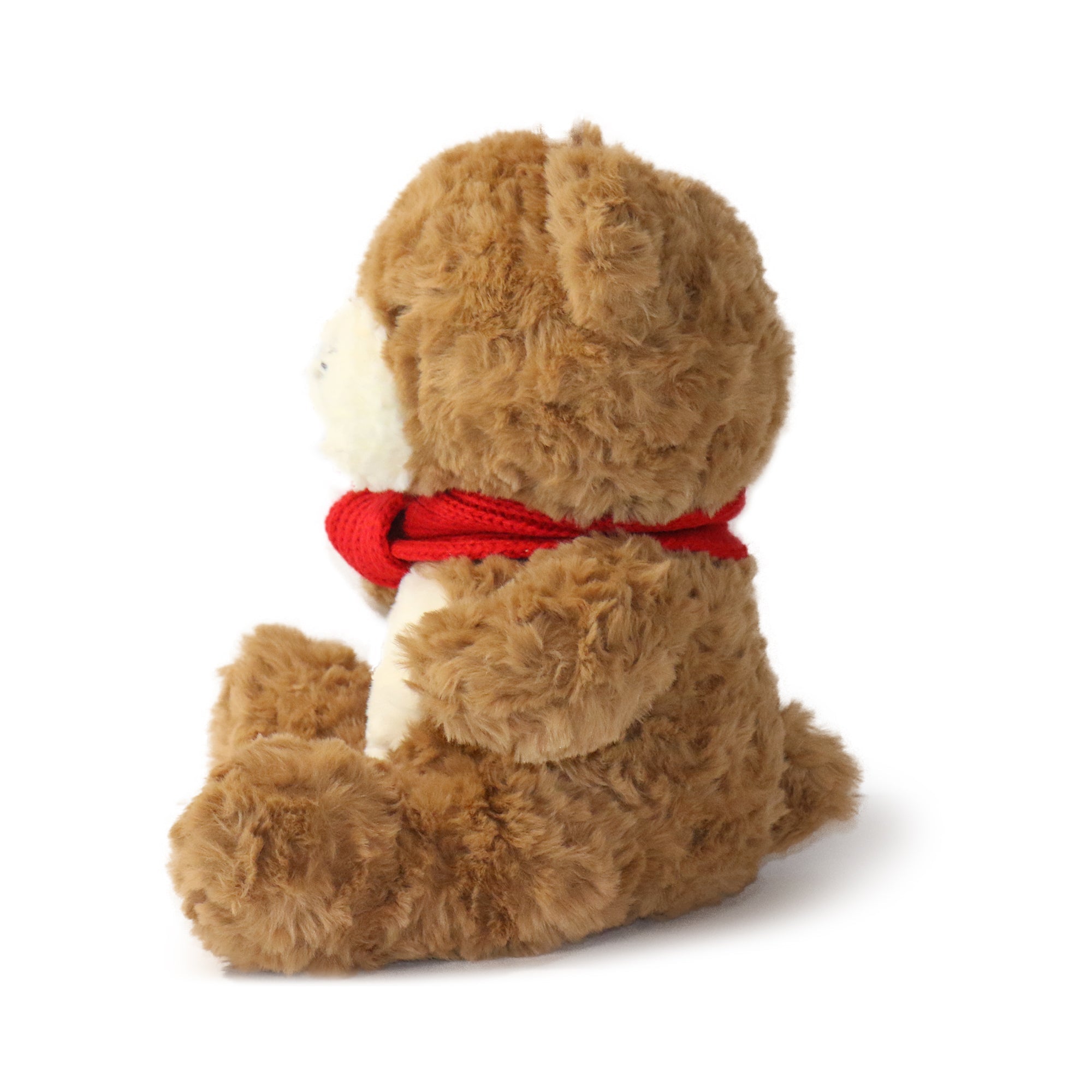 11-inch Brown Cozy Bear with Red Scarf