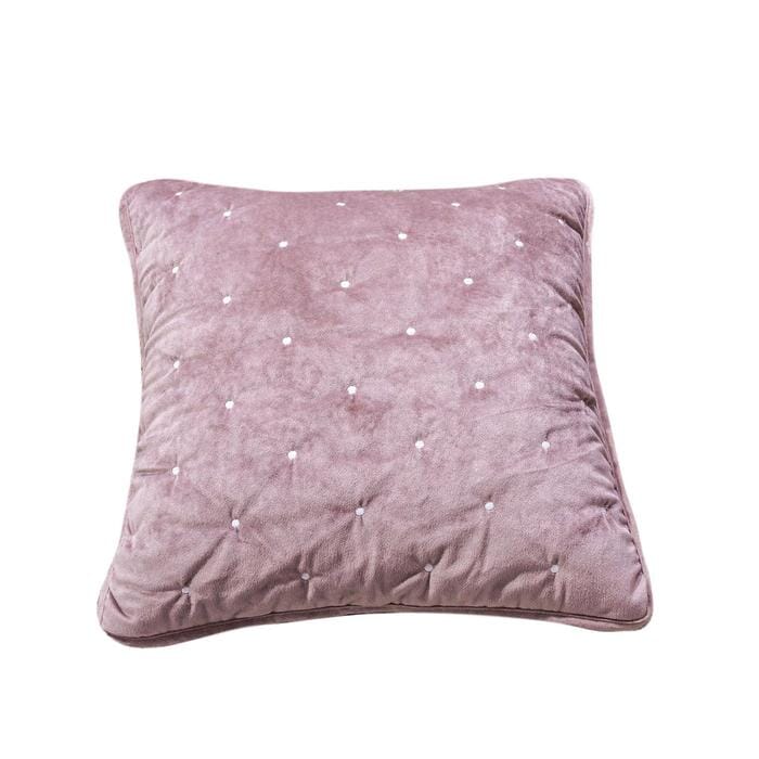Tache Velvet Dreams Purple Mauve Plush Diamond Tufted Cushion Covers / Euro Sham (JHW-853P)-1