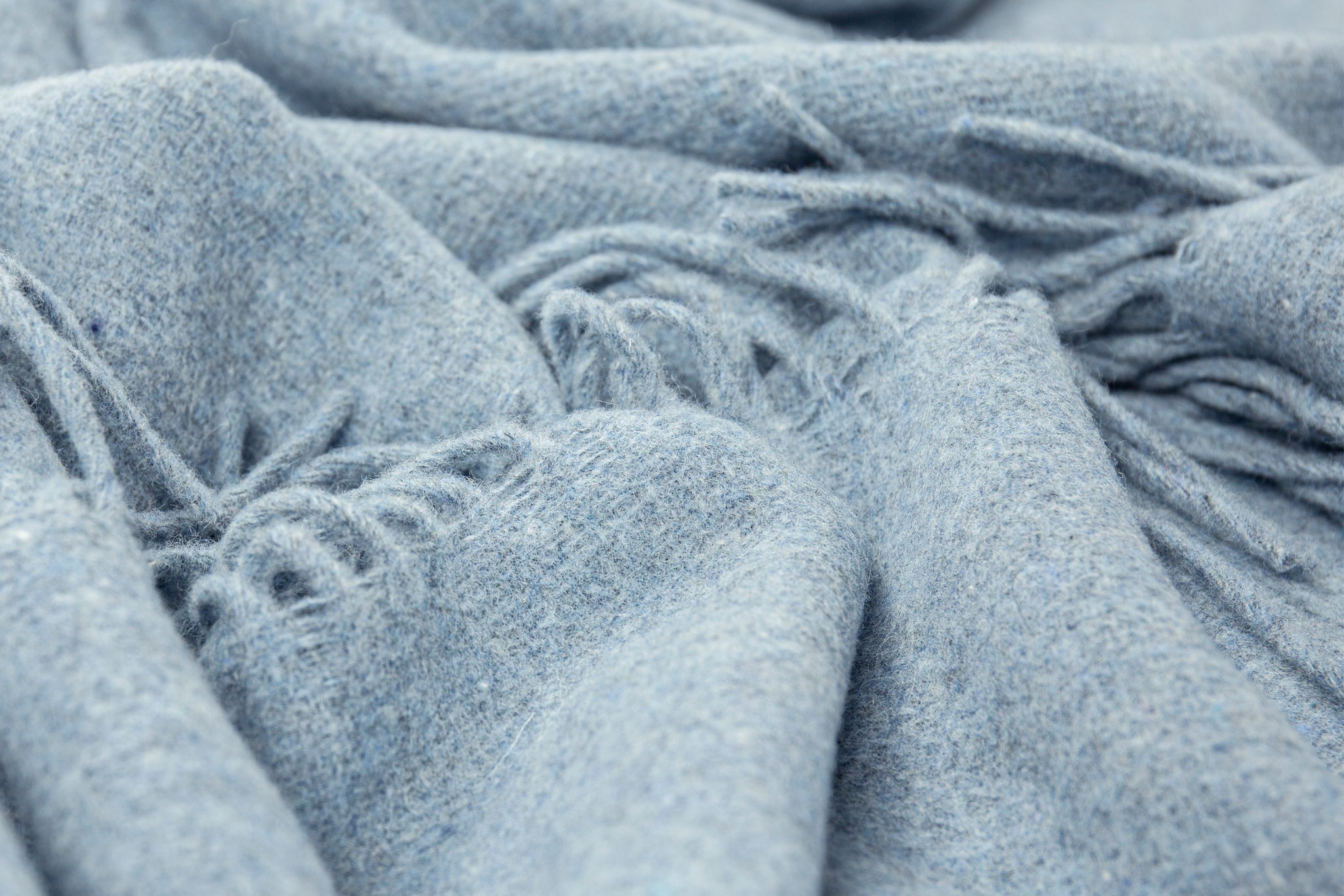 NNEDSZ Oxford Throw - Merino Wool Blend - Sky Blue-1