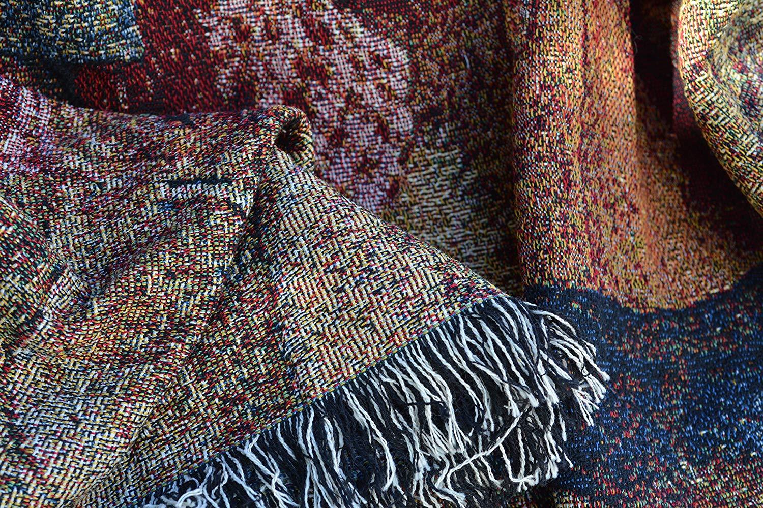 Tache Teddy Bear Western Cowboy Tapestry Throw with Fringe (2173)-3