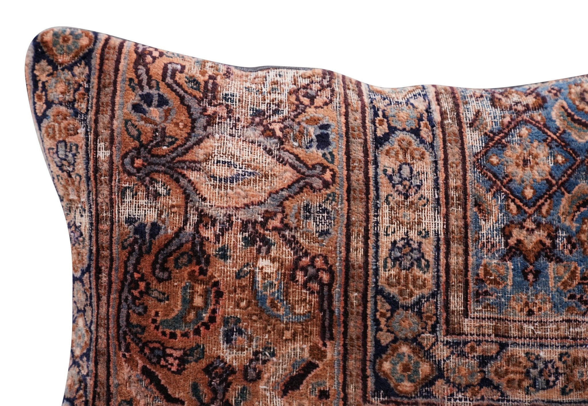 Canvello Kerman Rug Light Brown Throw Pillows - 18"x18"-1