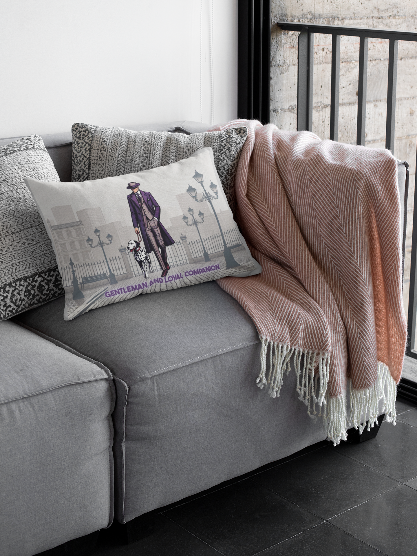 Gentleman And Loyal Companion Pillow