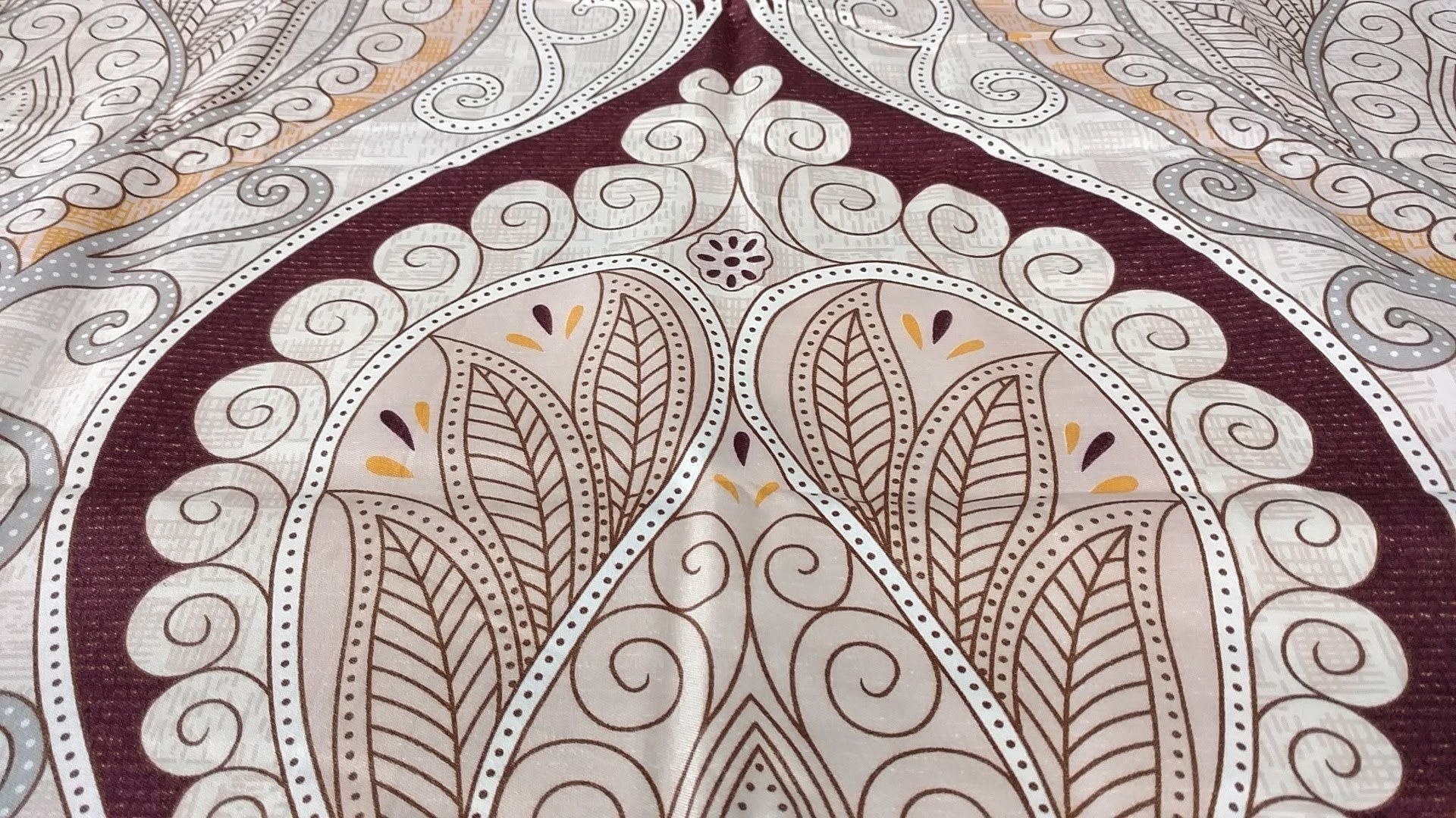 Tache Maroon Mandala Damask Duvet Cover Set Twin (2131)-4
