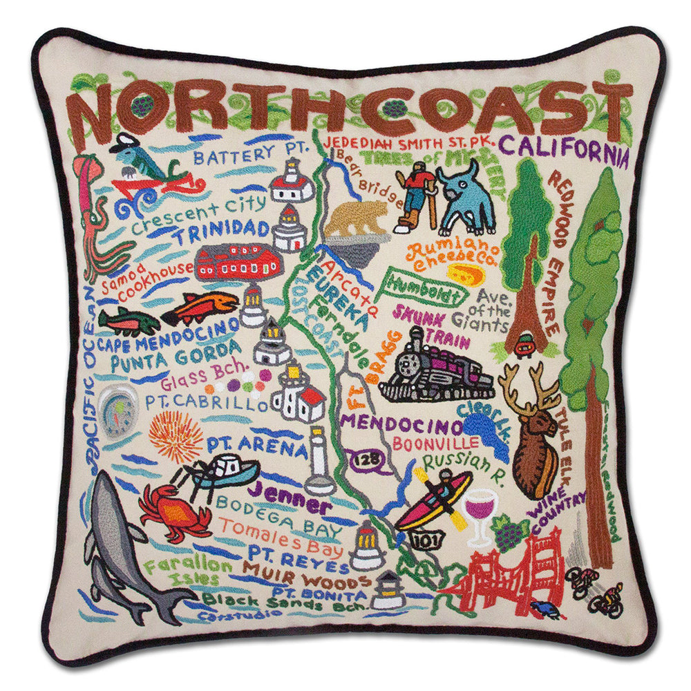 North Coast Hand-Embroidered Pillow-0